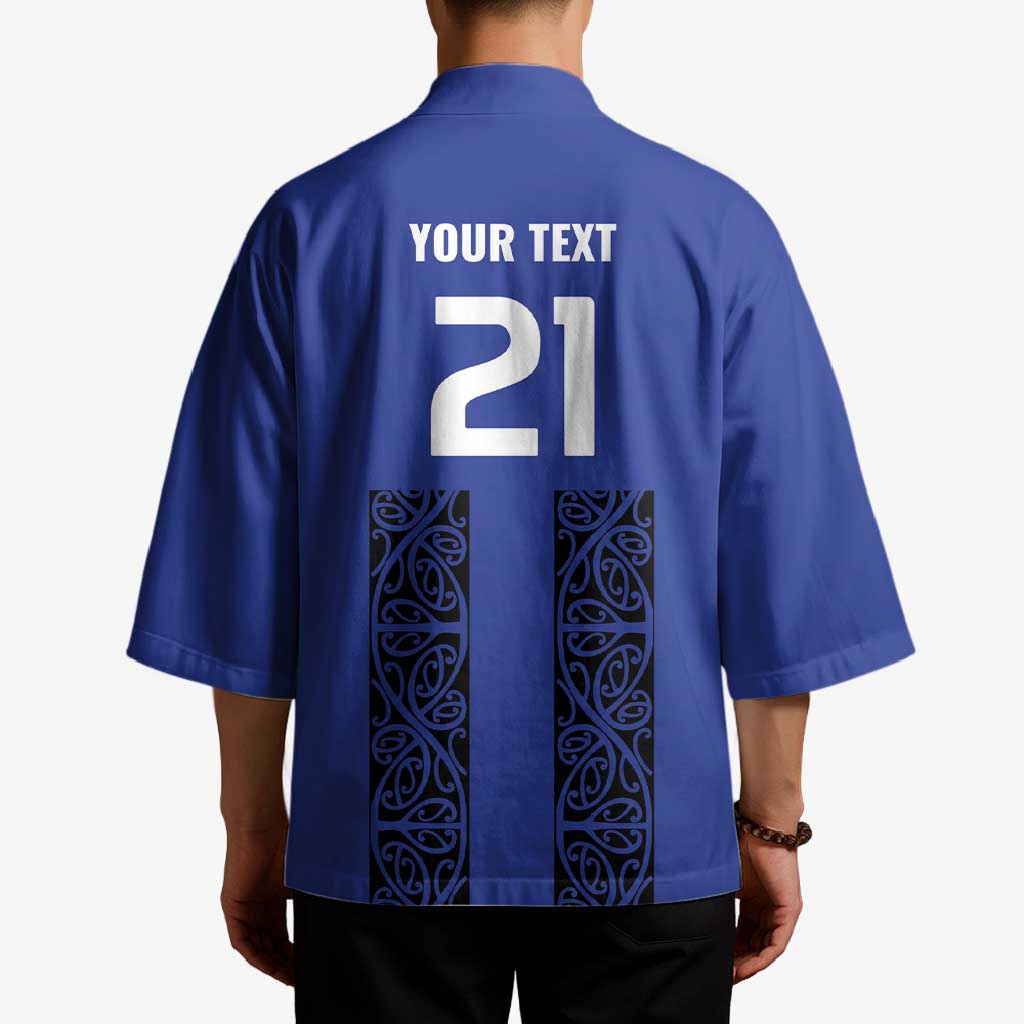 Custom Oceania Football NZ Auckland Kimono Maori Tribal Pattern