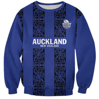 Custom Oceania Football NZ Auckland Sweatshirt Maori Tribal Pattern