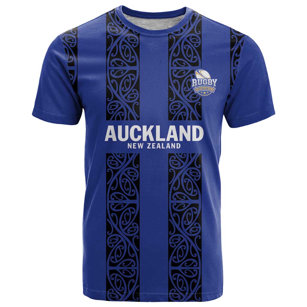 Custom Oceania Football NZ Auckland T Shirt Maori Tribal Pattern