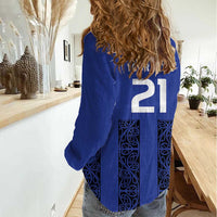 Custom Oceania Football NZ Auckland Women Casual Shirt Maori Tribal Pattern
