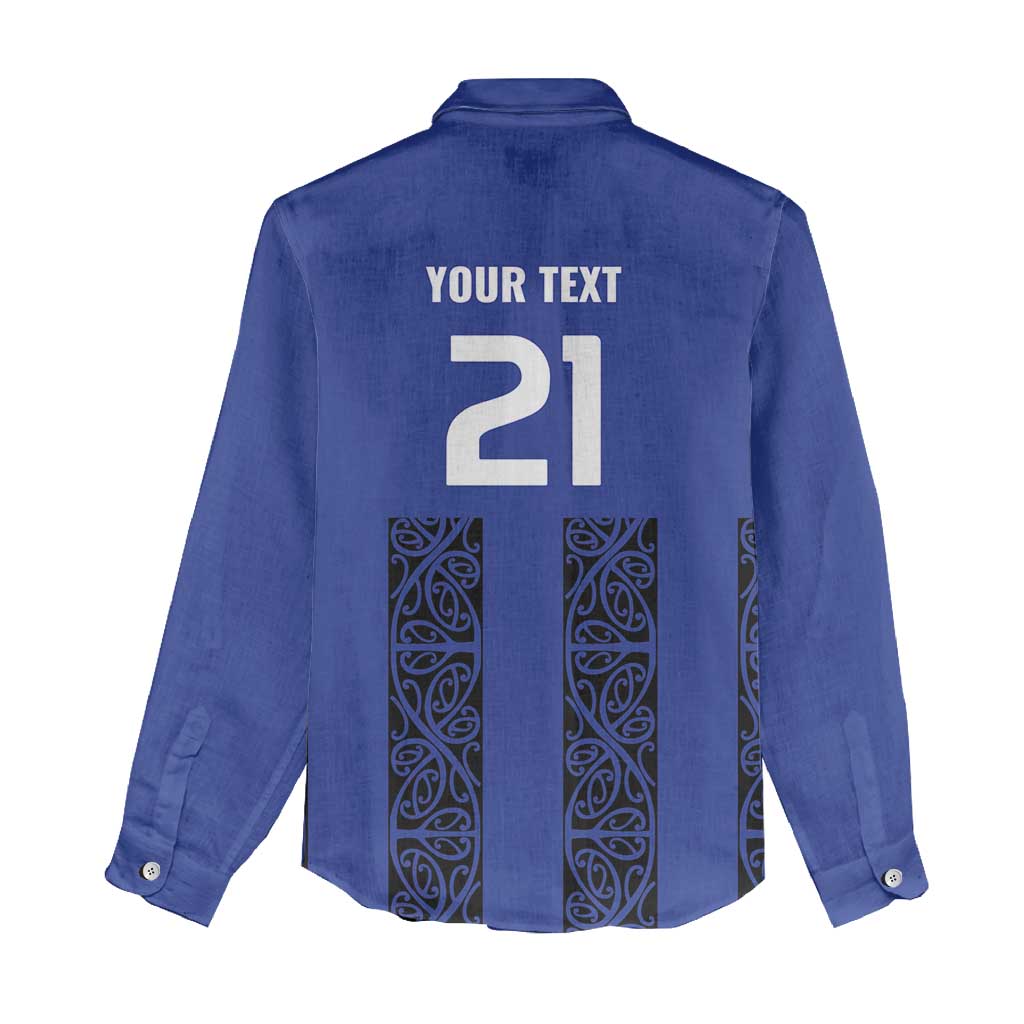 Custom Oceania Football NZ Auckland Women Casual Shirt Maori Tribal Pattern
