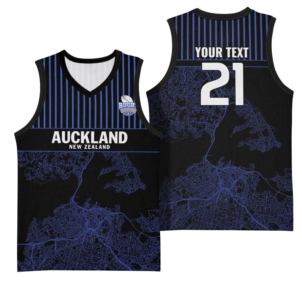 Custom Oceania Football NZ Auckland Basketball Jersey Minimal City Map Style