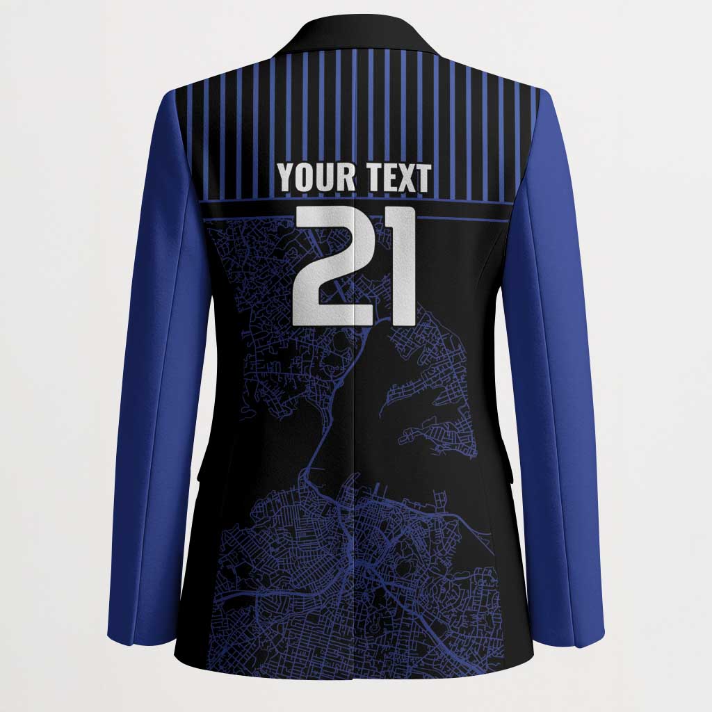 Custom Oceania Football NZ Auckland Blazer Minimal City Map Style