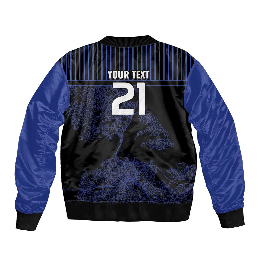 Custom Oceania Football NZ Auckland Bomber Jacket Minimal City Map Style