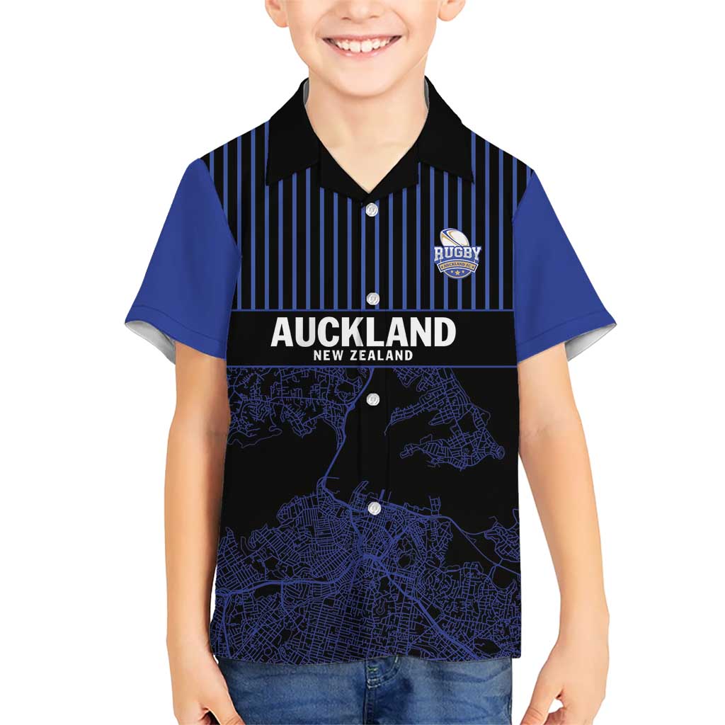 Custom Oceania Football NZ Auckland Hawaiian Shirt Minimal City Map Style