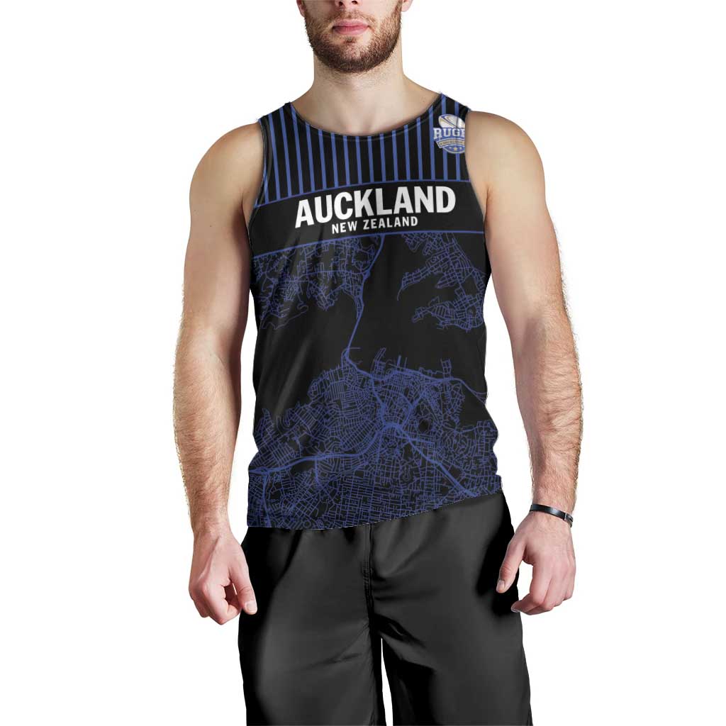 Custom Oceania Football NZ Auckland Men Tank Top Minimal City Map Style