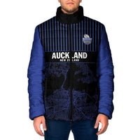 Custom Oceania Football NZ Auckland Padded Jacket Minimal City Map Style