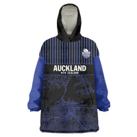 Custom Oceania Football NZ Auckland Wearable Blanket Hoodie Minimal City Map Style