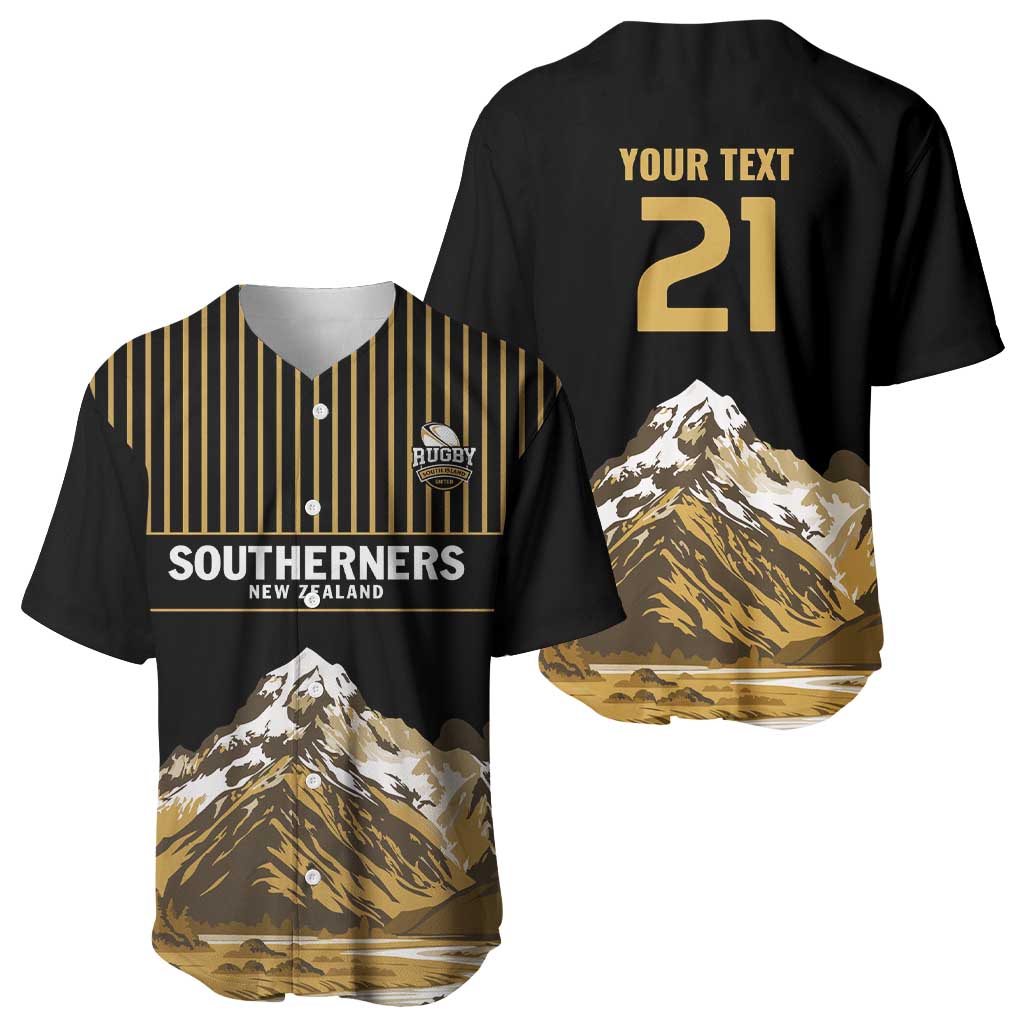 Custom Oceania Football NZ South Island Baseball Jersey Minimal Mount Cook Silhouette