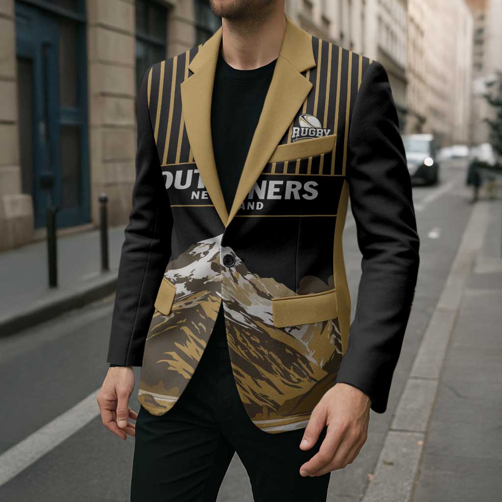 Custom Oceania Football NZ South Island Blazer Minimal Mount Cook Silhouette