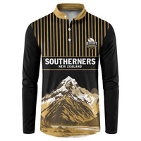 Custom Oceania Football NZ South Island Button Sweatshirt Minimal Mount Cook Silhouette