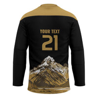 Custom Oceania Football NZ South Island Hockey Jersey Minimal Mount Cook Silhouette