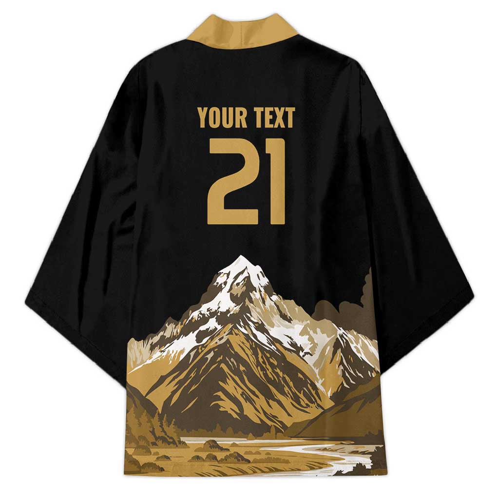 Custom Oceania Football NZ South Island Kimono Minimal Mount Cook Silhouette LT9 - Polynesian Pride