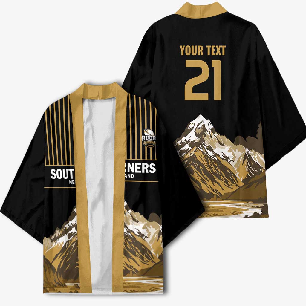 Custom Oceania Football NZ South Island Kimono Minimal Mount Cook Silhouette LT9 - Polynesian Pride