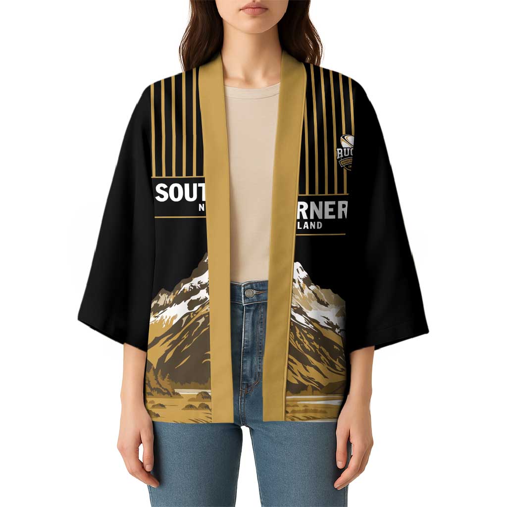 Custom Oceania Football NZ South Island Kimono Minimal Mount Cook Silhouette LT9 - Polynesian Pride