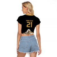 Custom Oceania Football NZ South Island Raglan Cropped T Shirt Minimal Mount Cook Silhouette