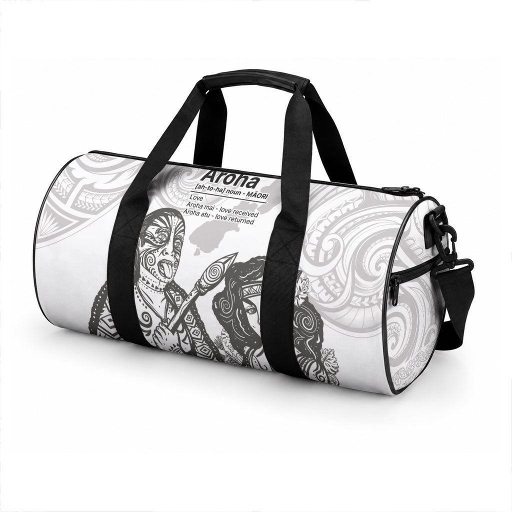 Aroha Maori Language Duffle Bag Te Reo Maori Inspired Art LT9 - Polynesian Pride