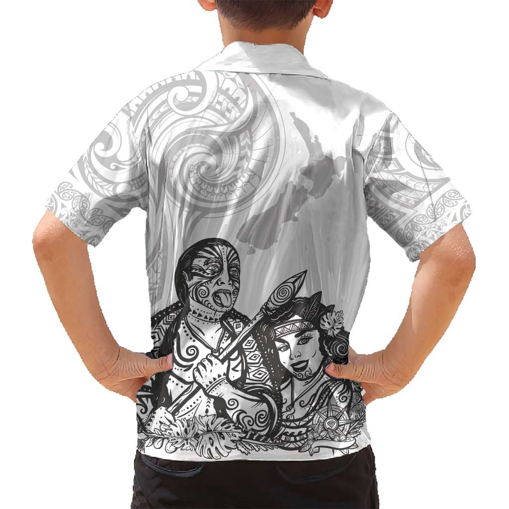 Aroha Maori Language Family Matching Off Shoulder Maxi Dress and Hawaiian Shirt Te Reo Maori Inspired Art LT9 - Polynesian Pride