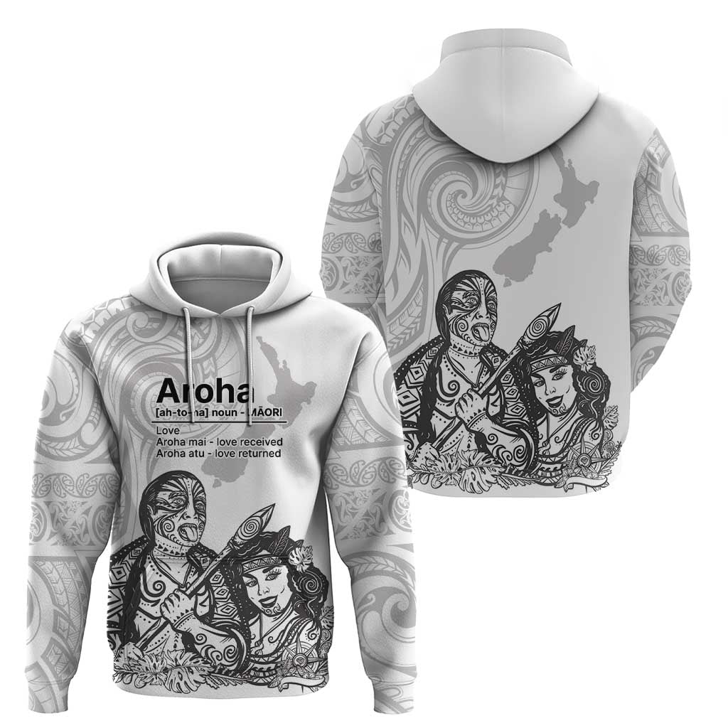 Aroha Maori Language Zip Hoodie Te Reo Maori Inspired Art