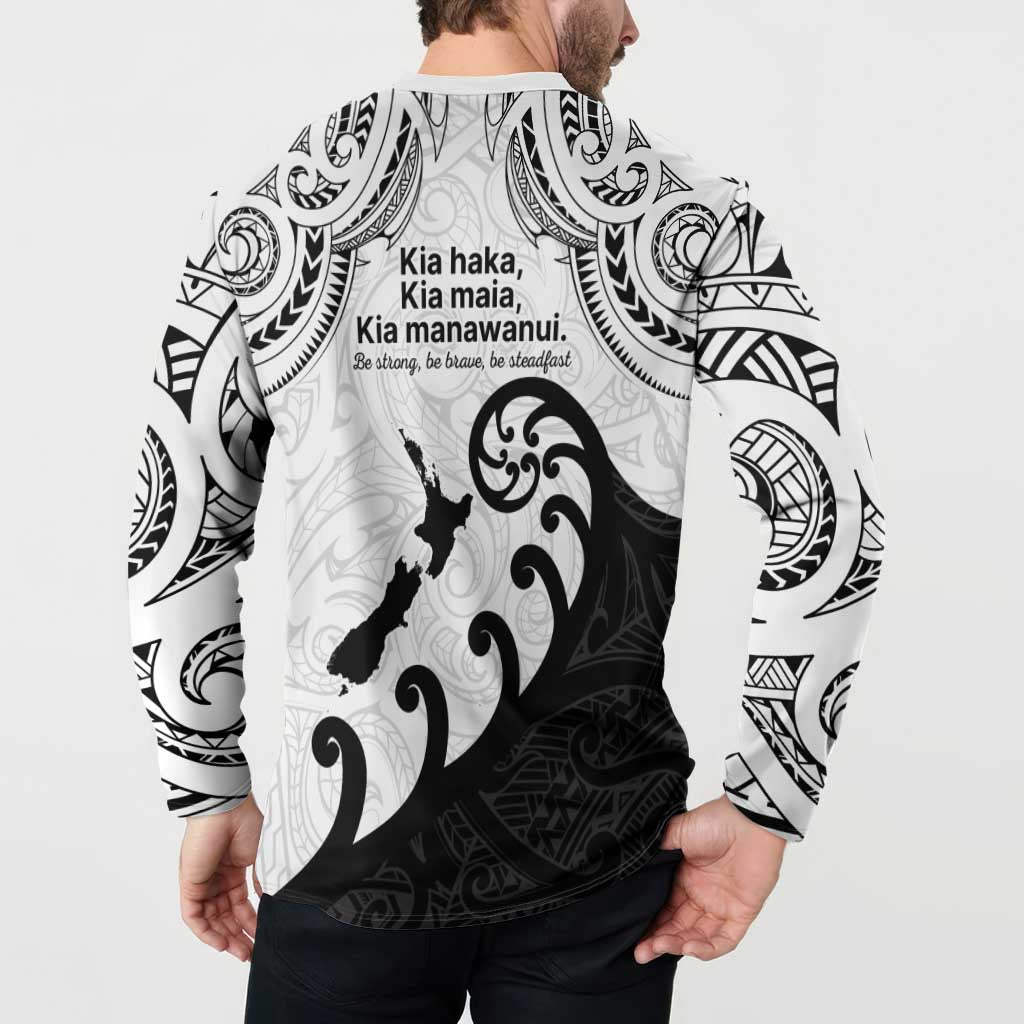 Kia Haka Maori language Button Sweatshirt Te Reo Maori Inspired Art