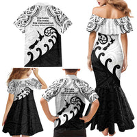 Kia Haka Maori language Family Matching Mermaid Dress and Hawaiian Shirt Te Reo Maori Inspired Art LT9 - Polynesian Pride