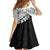 Kia Haka Maori language Family Matching Off The Shoulder Long Sleeve Dress and Hawaiian Shirt Te Reo Maori Inspired Art