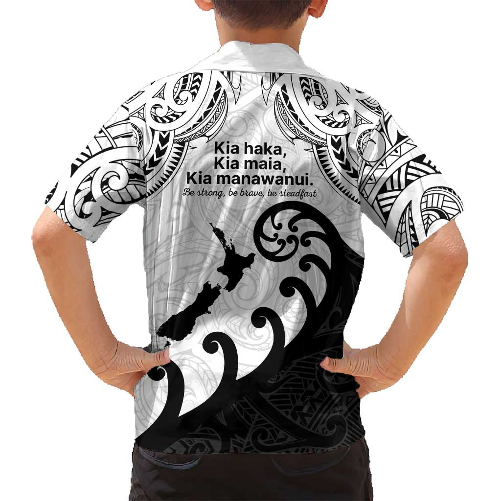 Kia Haka Maori language Family Matching Off Shoulder Maxi Dress and Hawaiian Shirt Te Reo Maori Inspired Art LT9 - Polynesian Pride