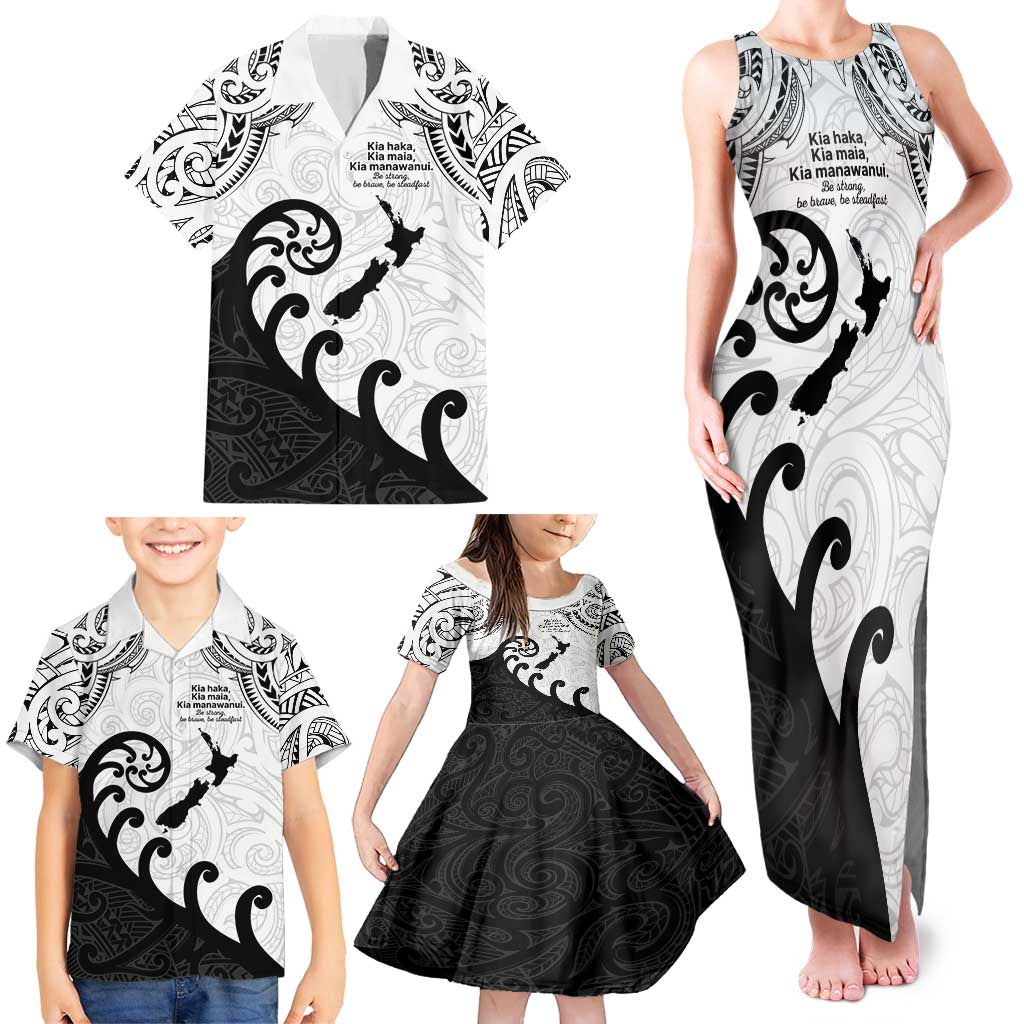 Kia Haka Maori language Family Matching Tank Maxi Dress and Hawaiian Shirt Te Reo Maori Inspired Art LT9 - Polynesian Pride