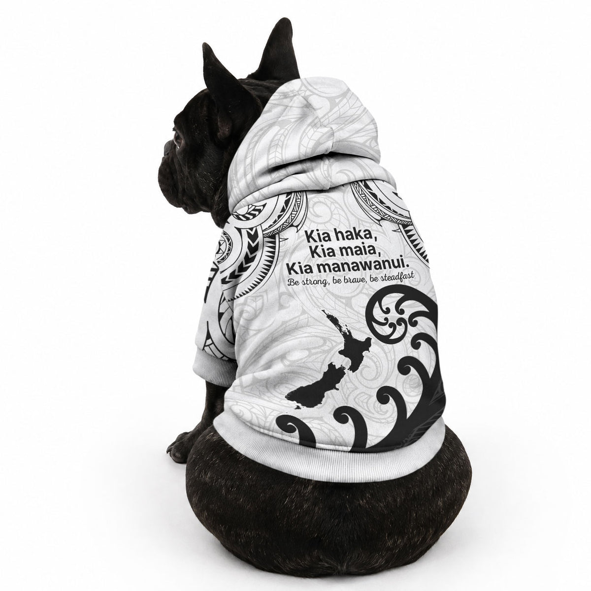 Kia Haka Maori language Pet Hoodie Te Reo Maori Inspired Art LT9 - Polynesian Pride