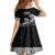 Kia Mau Ki To Ukaipo Family Matching Off The Shoulder Long Sleeve Dress and Hawaiian Shirt Te Reo Maori Koru Fern Art
