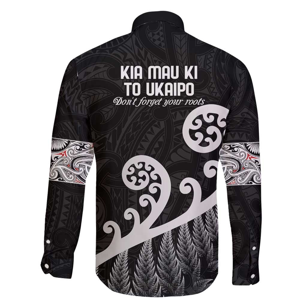 Kia Mau Ki To Ukaipo Family Matching Off Shoulder Short Dress and Hawaiian Shirt Te Reo Maori Koru Fern Art LT9 - Polynesian Pride
