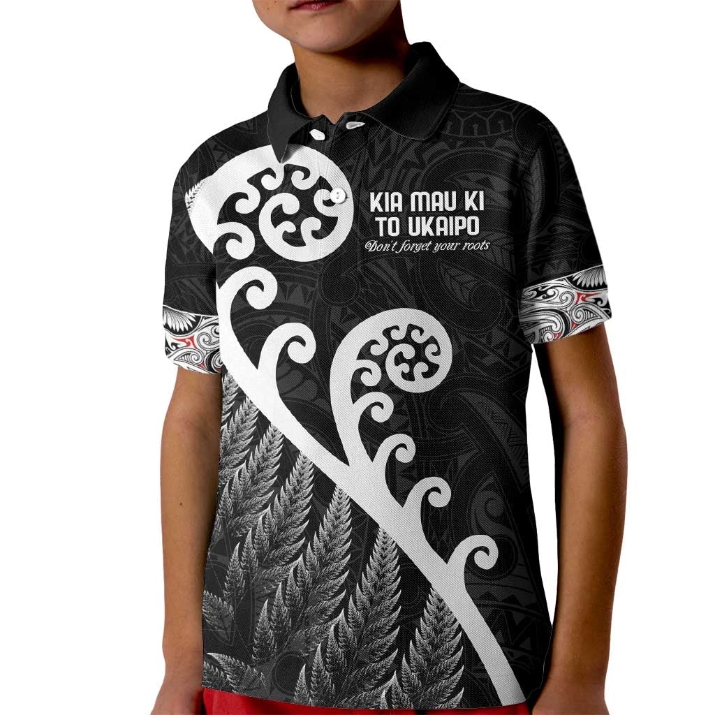 Kia Mau Ki To Ukaipo Kid Polo Shirt Te Reo Maori Koru Fern Art
