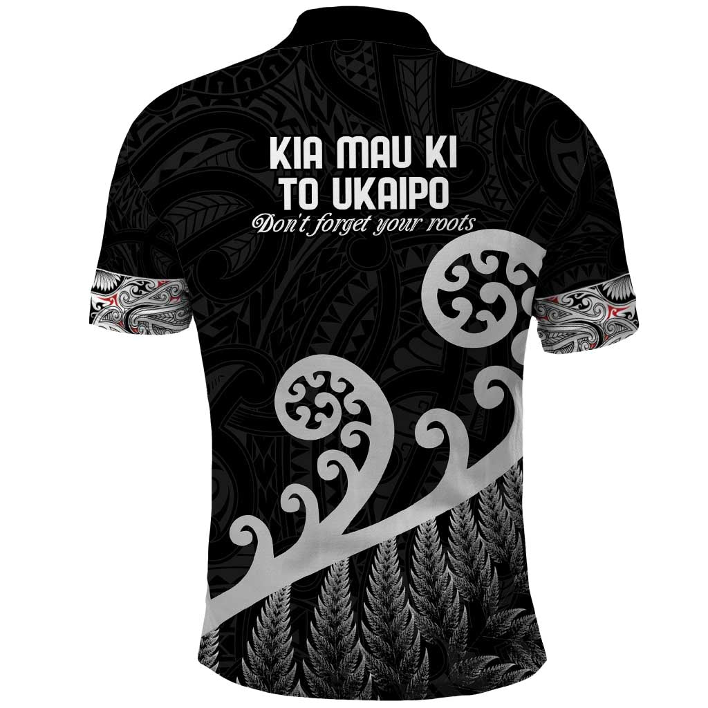 Kia Mau Ki To Ukaipo Polo Shirt Te Reo Maori Koru Fern Art