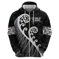 Kia Mau Ki To Ukaipo Zip Hoodie Te Reo Maori Koru Fern Art