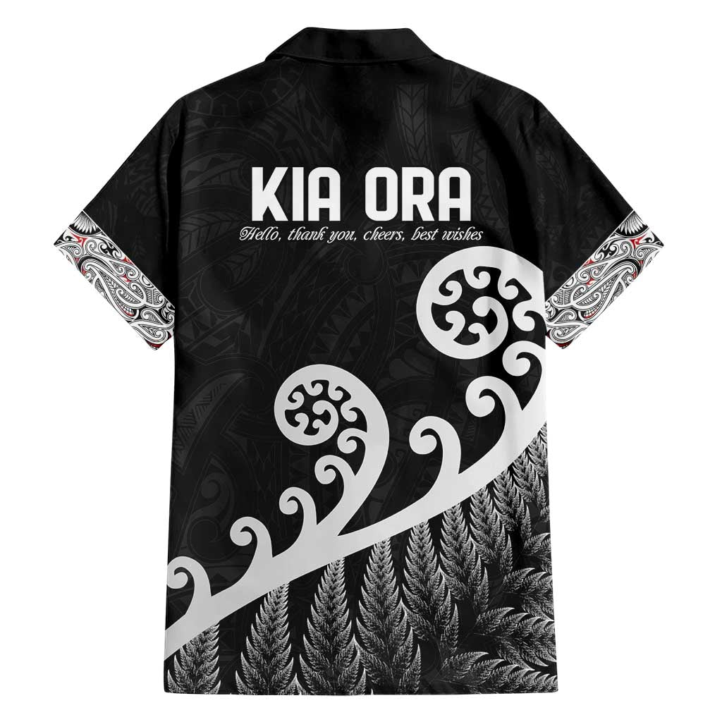 Kia Ora Maori Language Family Matching Short Sleeve Bodycon Dress and Hawaiian Shirt Te Reo Maori Koru Fern Art LT9 - Polynesian Pride