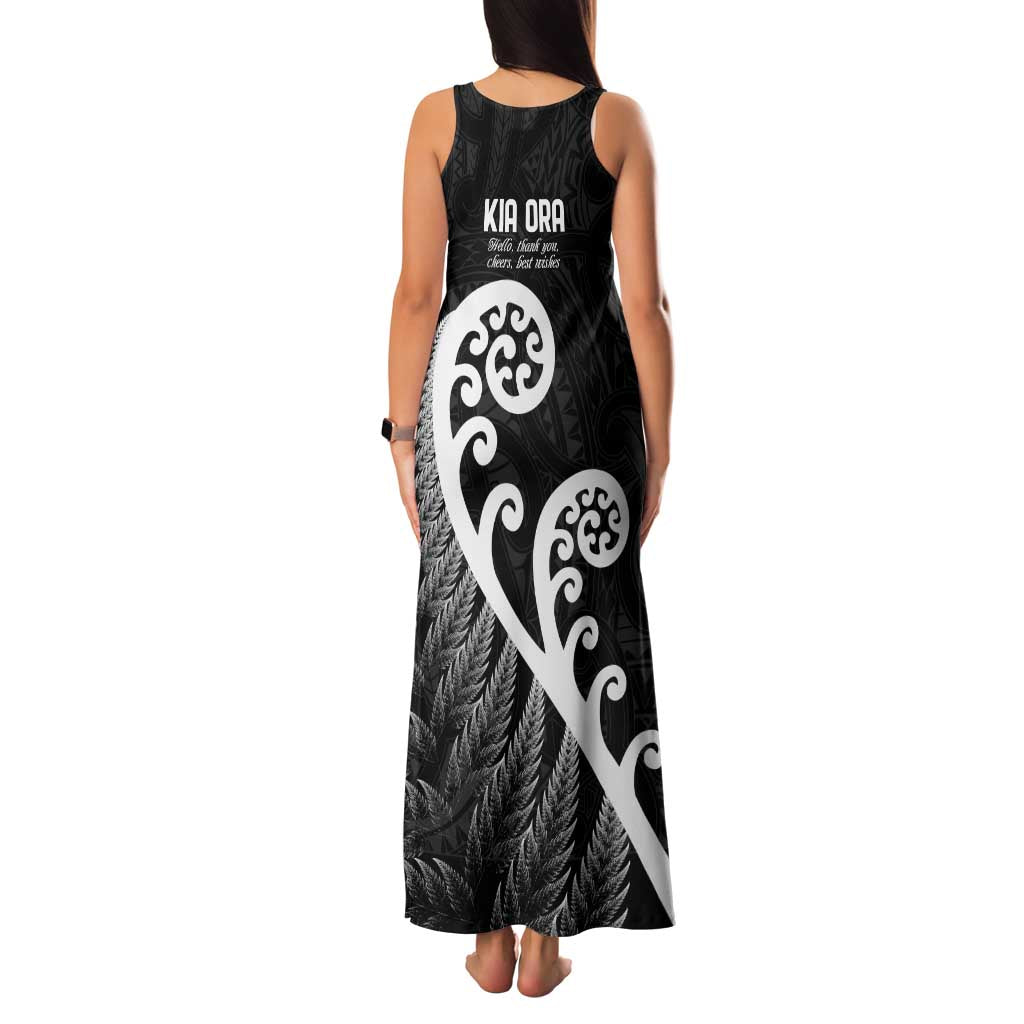 Kia Ora Maori Language Family Matching Tank Maxi Dress and Hawaiian Shirt Te Reo Maori Koru Fern Art LT9 - Polynesian Pride