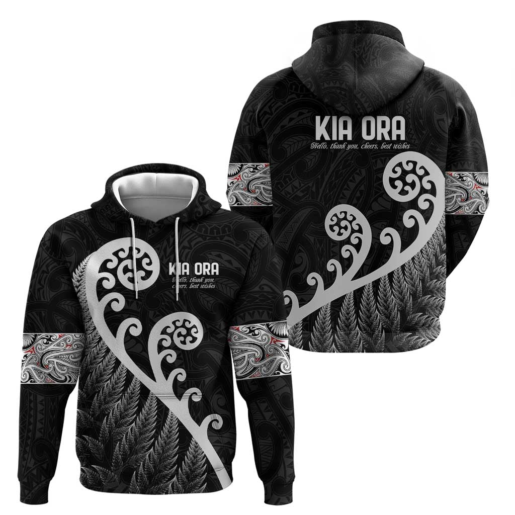 Kia Ora Maori Language Hoodie Te Reo Maori Koru Fern Art LT9 - Polynesian Pride