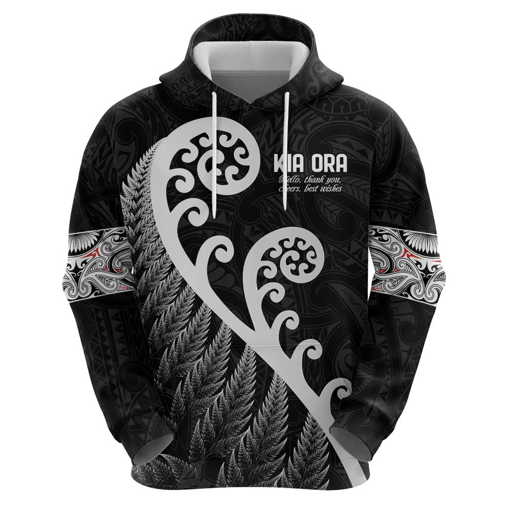 Kia Ora Maori Language Hoodie Te Reo Maori Koru Fern Art LT9 - Polynesian Pride