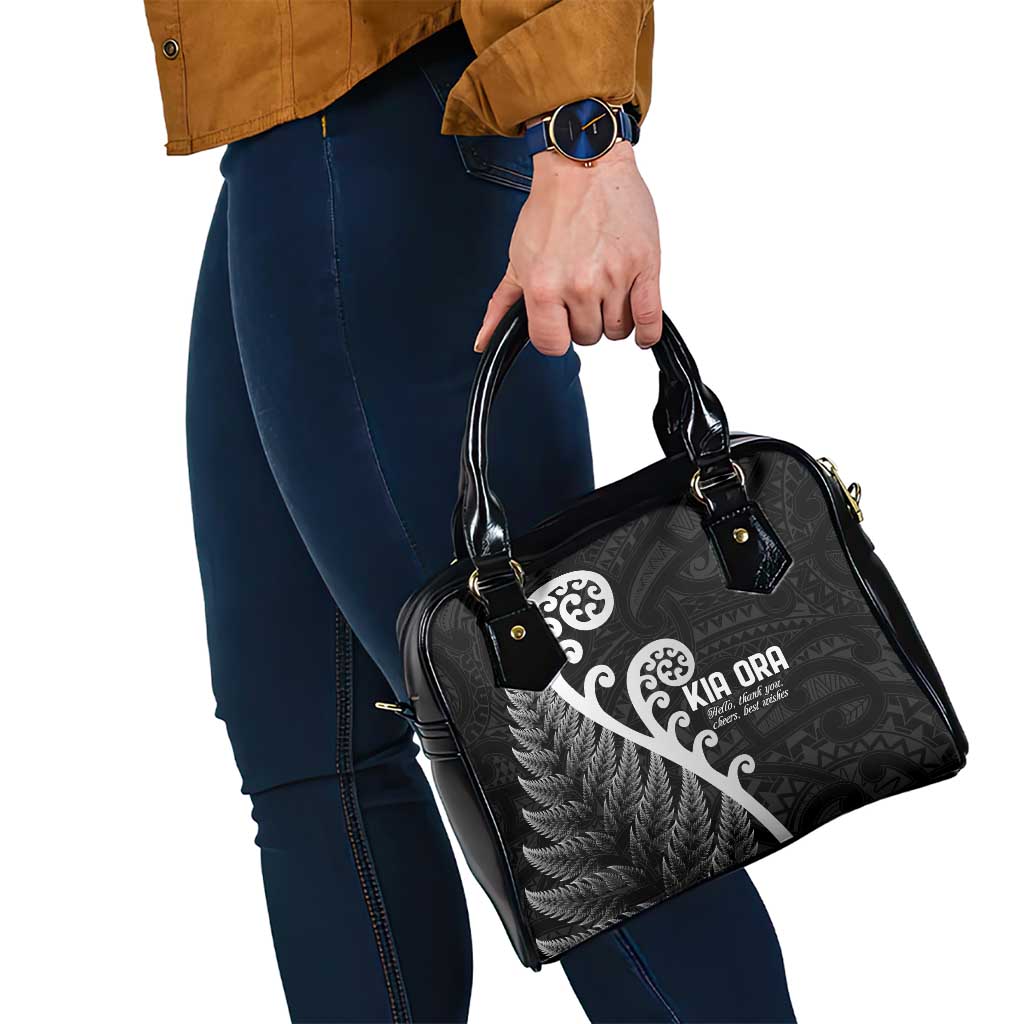 Kia Ora Maori Language Shoulder Handbag Te Reo Maori Koru Fern Art LT9 - Polynesian Pride