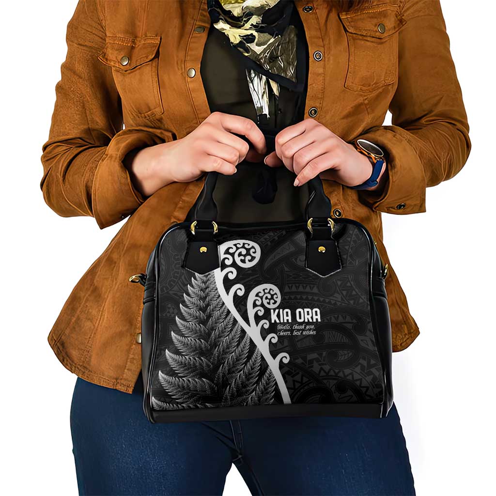 Kia Ora Maori Language Shoulder Handbag Te Reo Maori Koru Fern Art LT9 - Polynesian Pride