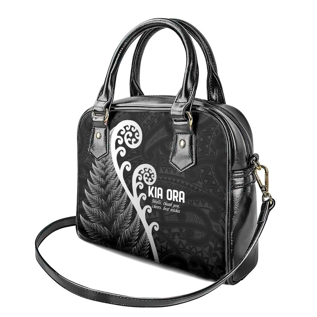 Kia Ora Maori Language Shoulder Handbag Te Reo Maori Koru Fern Art LT9 - Polynesian Pride