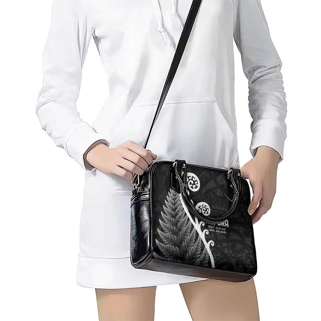 Kia Ora Maori Language Shoulder Handbag Te Reo Maori Koru Fern Art LT9 - Polynesian Pride