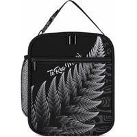New Zealand Te Reo Māori Lunch Bag Simple Black Fern LT9 10.2 × 8.3 × 4.3 inch Black - Polynesian Pride