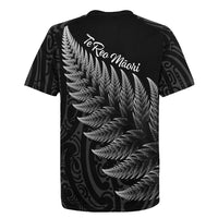 New Zealand Te Reo Mori Rugby Jersey Simple Black Fern LT9 - Polynesian Pride