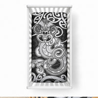Te Reo Maori Tiki Inspired Art Baby Bed Cover LT9 28 × 52 in Black - Polynesian Pride