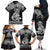 Te Reo Maori Tiki Inspired Art Family Matching Off The Shoulder Long Sleeve Dress and Hawaiian Shirt