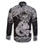 Te Reo Maori Tiki Inspired Art Family Matching Off The Shoulder Long Sleeve Dress and Hawaiian Shirt