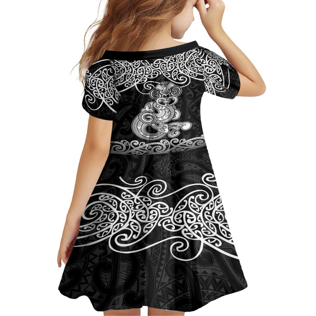 Te Reo Maori Tiki Inspired Art Family Matching Off Shoulder Maxi Dress and Hawaiian Shirt LT9 - Polynesian Pride