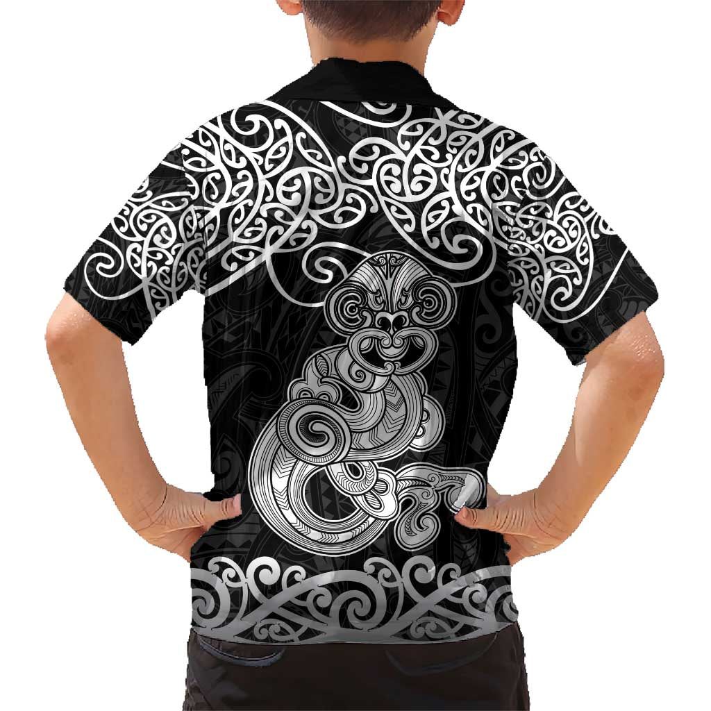 Te Reo Maori Tiki Inspired Art Family Matching Short Sleeve Bodycon Dress and Hawaiian Shirt LT9 - Polynesian Pride