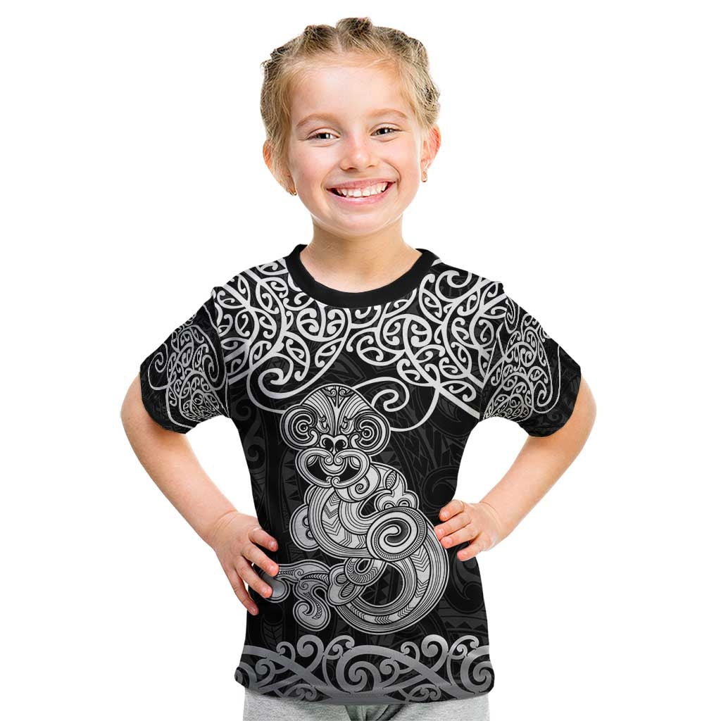 Te Reo Maori Tiki Inspired Art Kid T Shirt
